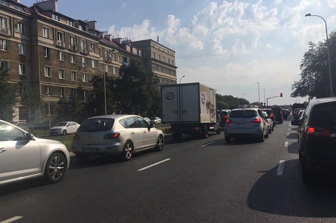 Korki na Gagarina i na moście Łazienkowskim