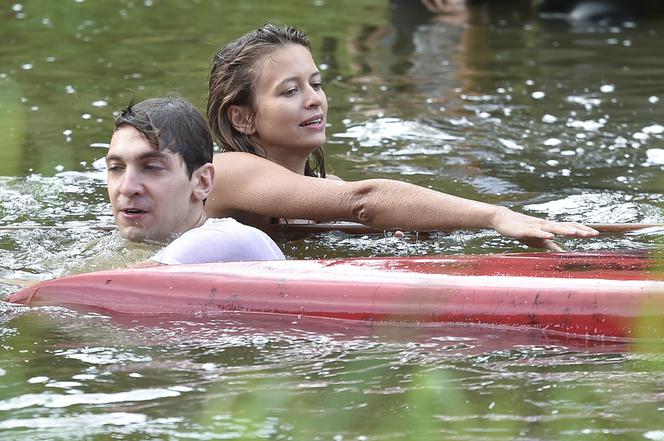 Danuta Stenka i Małgorzata Mikołajczak w bikini z planu filmu "Klecha"