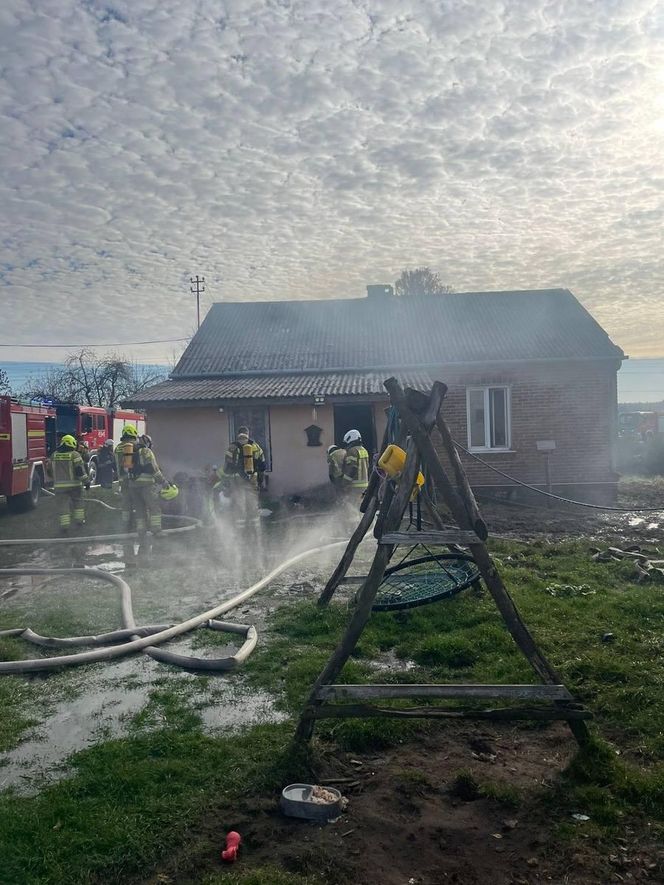 Dzielnicowa z Ostrowa Lubelskiego uratowała sześć zwierząt z płonącego domu