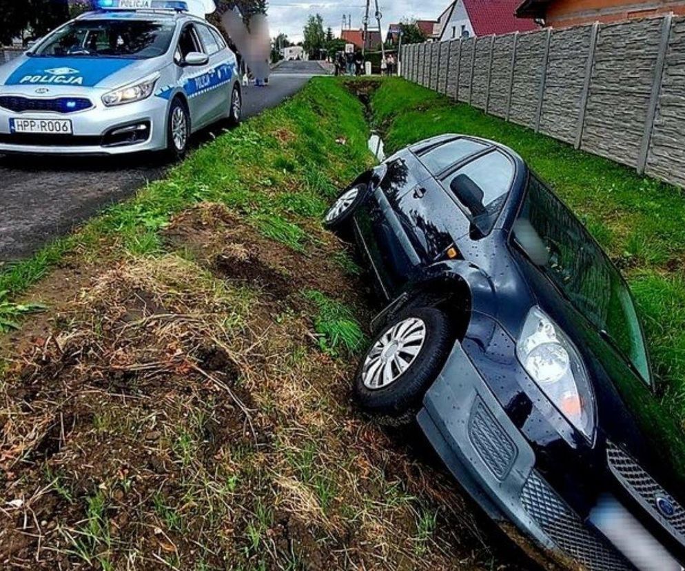  Kompletnie pijana wjechała do rowu w Raciborzu