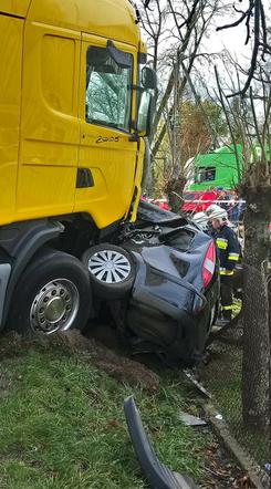 Śmiertelny wypadek w Drużbicach. Nie żyje kierowca osobówki