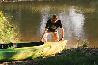 Marcin Romanowski na kajaku