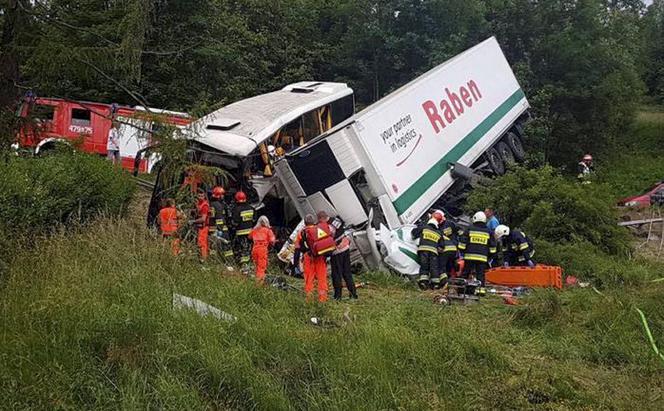 Wypadek autokaru na zakopiance 