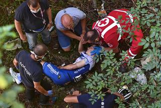 Wypadek Remco Evenepoela w Giro di Lombardia