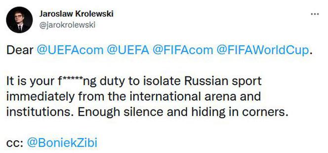 Świat sportu reaguje na wybuch wojny na Ukrainie