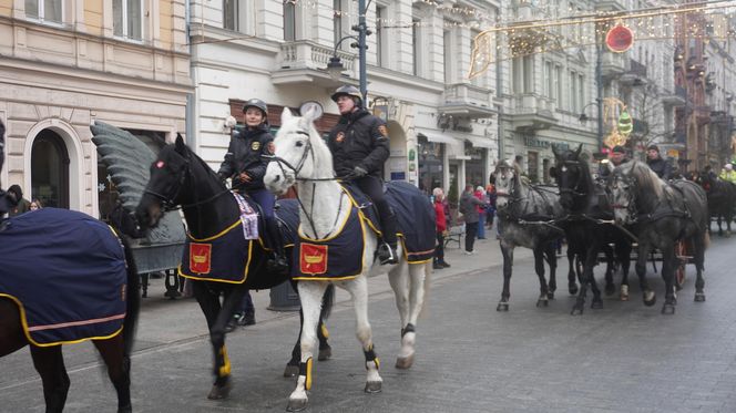 Wielka Szarża w centrum Łodzi. Oddziały konne przeszły przez Piotrkowską