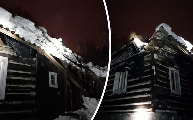 Pod naporem śniegu zawalił się dom. W środku była pięcioosobowa rodzina