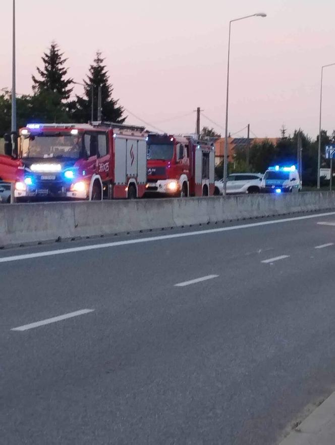 Pożar samochodu pod Tarnowem. Osobówka spłonęła doszczętnie