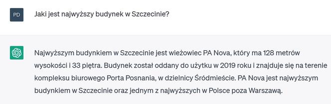 Chat GPT o Szczecinie 