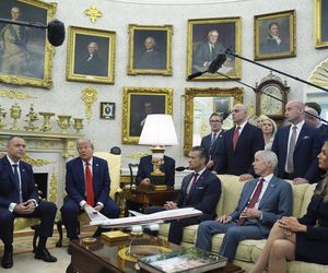 Konferencja Nawrockiego i Trumpa przed rozmowami w Białym Domu