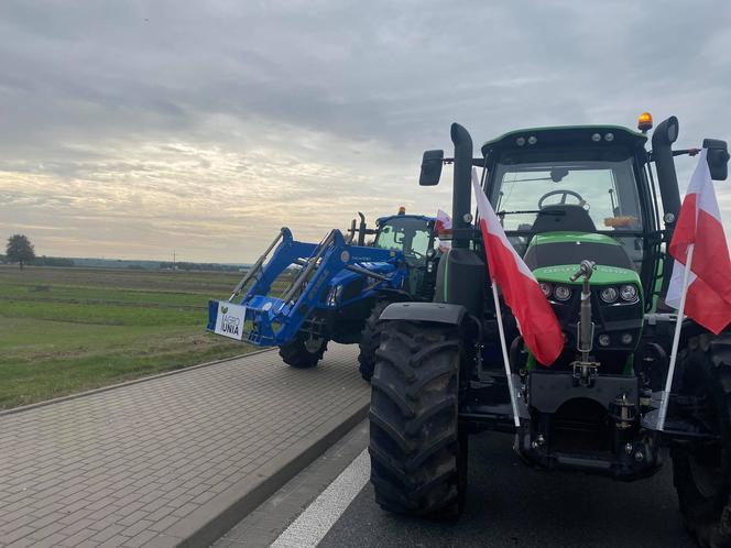 Protest rolników w województwie łódzkim