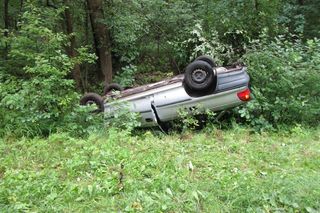 O krok od tragedii na Mazowszu. Roman wypadł z drogi, bo fotografował chmurę w kształcie UFO