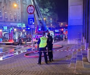 Pożar kamienicy w centrum Katowic