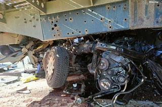 Uderzyl w tira wyszedl bez szwanku