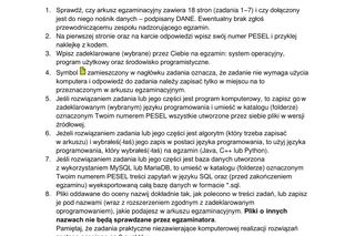 Matura 2025 informatyka rozszerzona - arkusz CKE 14.05.2025 - Formuła 2023