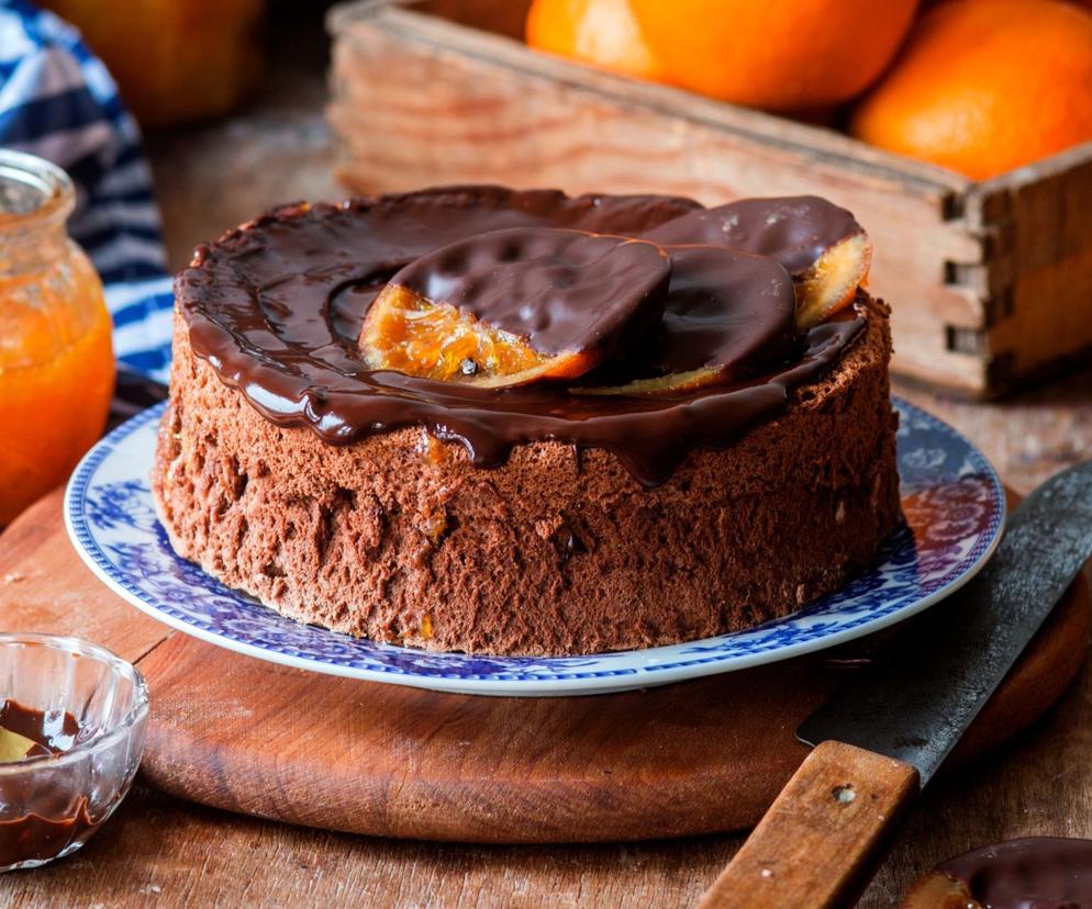 Ciasto czekoladowe z musem pomarańczowym