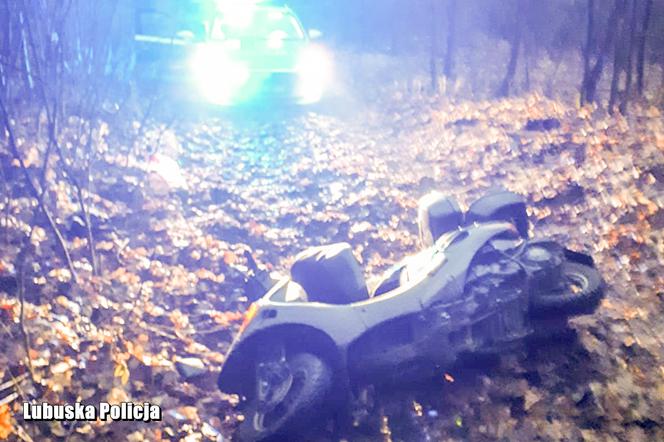 Pijany motocyklista uciekał bez kasku