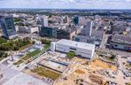 Plac budowy MSN, teatru TR Warszawa i placu Centralnego w 2024 r.