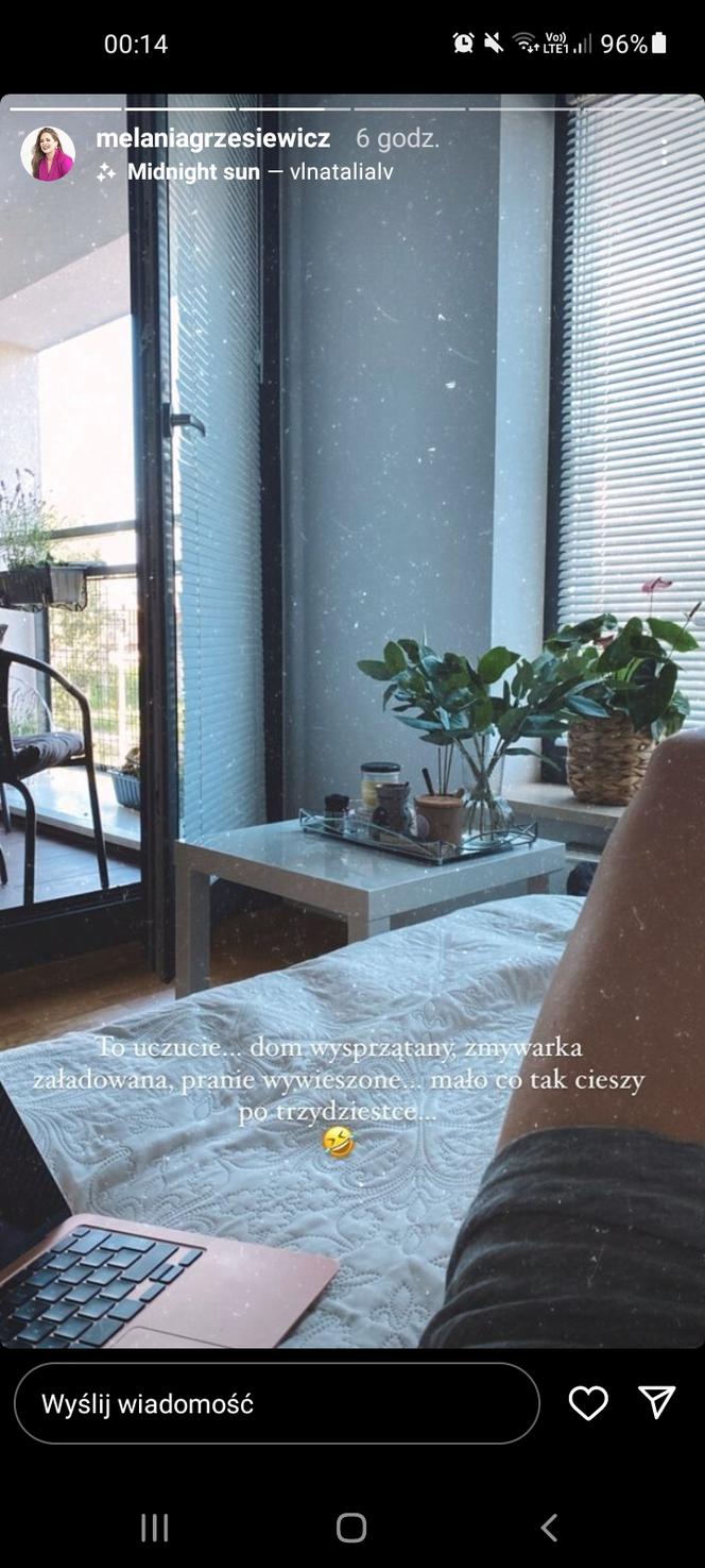 Mieszkanie Melanii Grzesiewicz (Anita z M jak miłość) na Instagramie