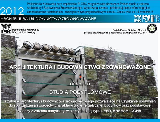 Studia podyplomowe Politechnika Krakowska