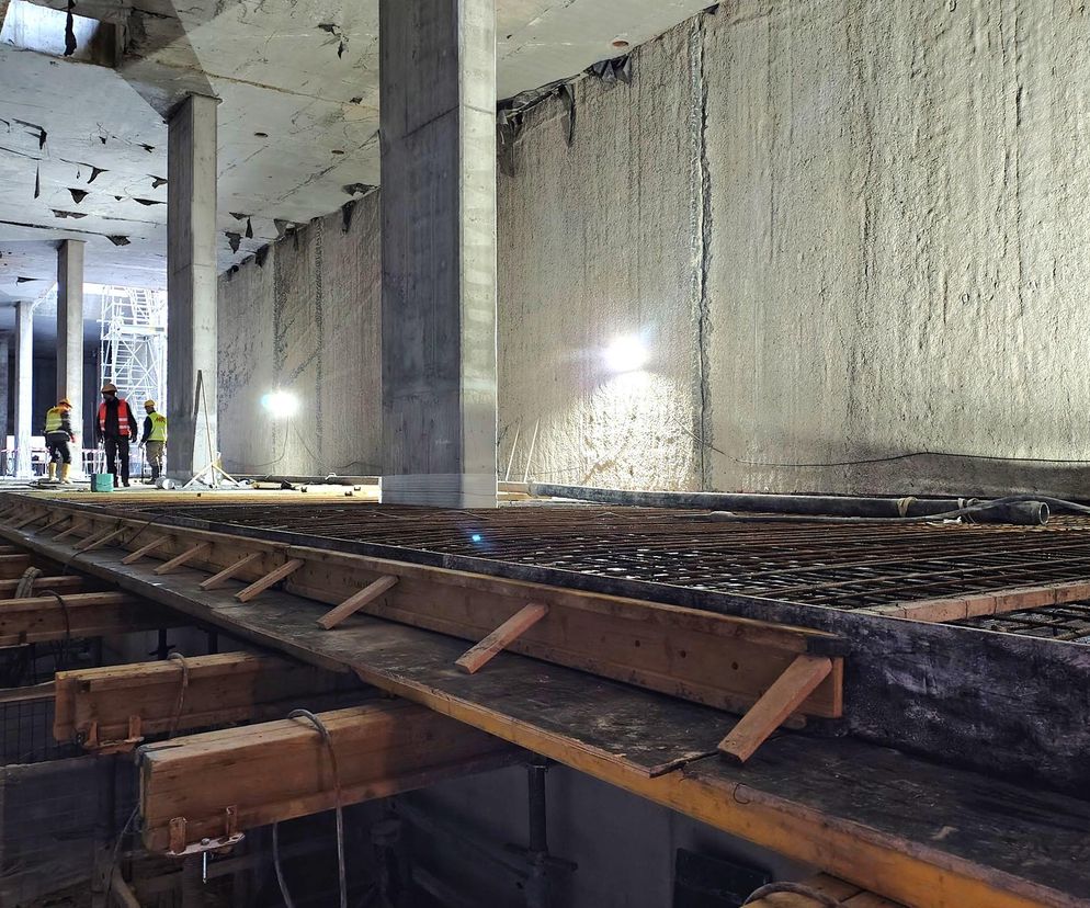 Trwa budowa tunelu średnicowego w Łodzi. Na zdjęciach budowa przystanku Łódź Koziny