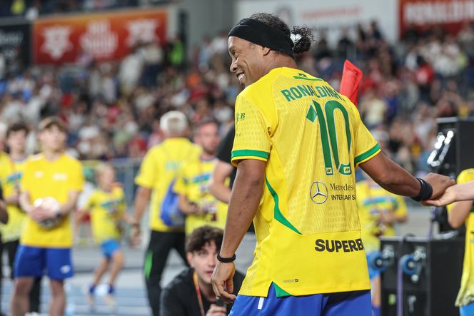 Ronaldinho na Stadionie Śląskim w meczu gwiazd Polska - Brazylia