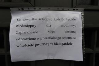 Przechyliła się iglica kościoła w Białogardzie