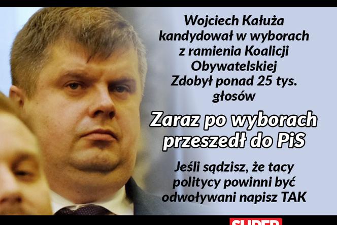Wojciech Kałuża kandydował w wyborach z ramienia Koalicji Obywatelskiej