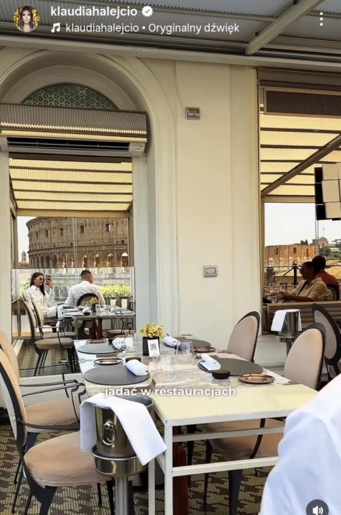 Klaudia Halejcio skrytykowała luksusową restaurację w Rzymie