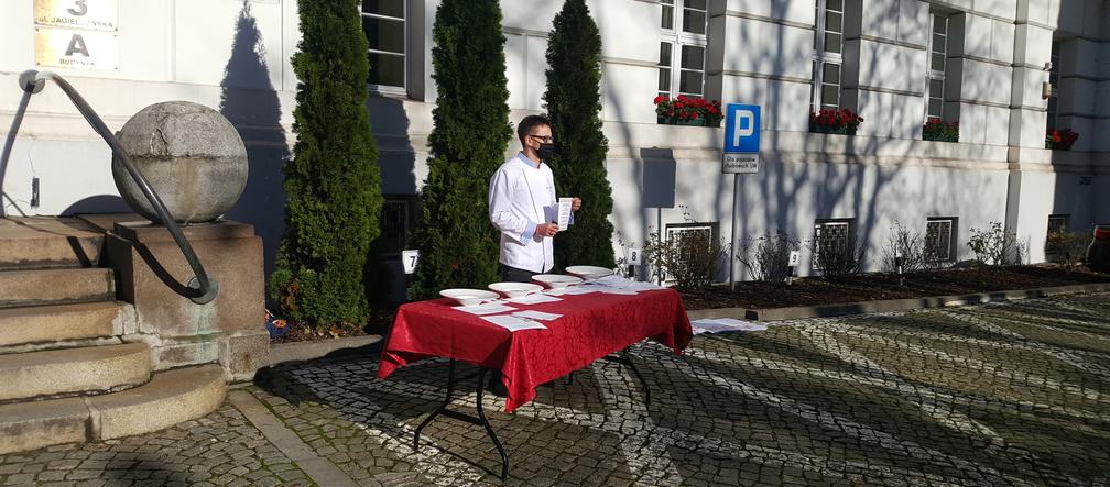 Restauratorzy przed Urzędem Wojewódzkim w Bydgoszczy