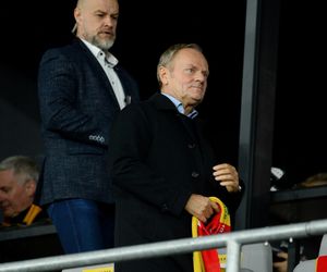 Donald Tusk przyleciał na mecz Litwa - Polska