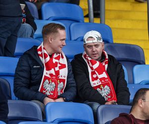 Kibice na meczu Polska -Nowa Zelandia na Stadionie Śląskim