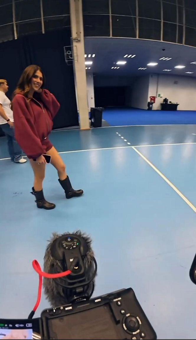 Roxie Węgiel grała w kosza na słynnej arenie