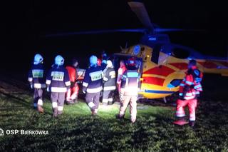 Koszmarny wypadek w czasie naprawy zbiornika CO pod Suchą Beskidzką! Mężczyzna poparzony wskutek wybuchu [ZDJĘCIA]