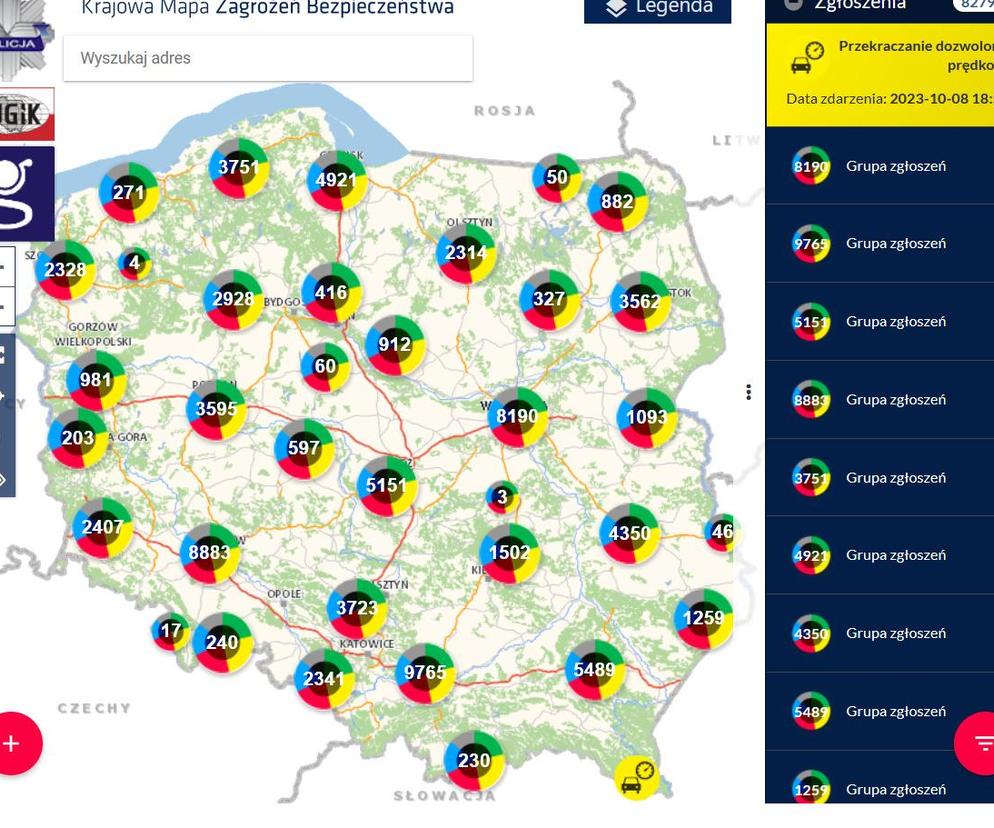 mapa/policja