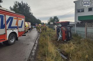 Wypadek busa w Krzepicach. 6 osób poszkodowanych