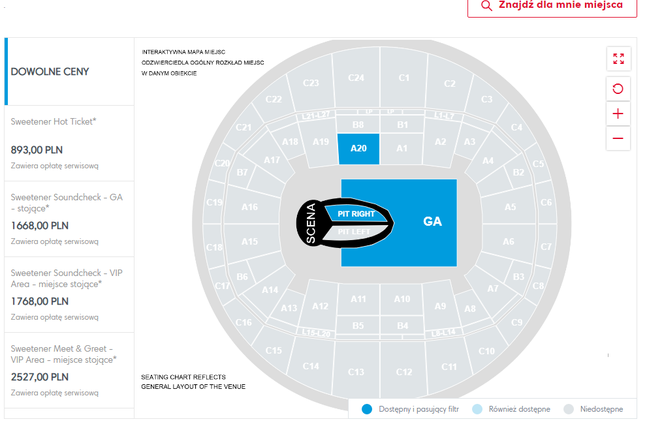 Bilety na koncert Ariany Grande w 2019