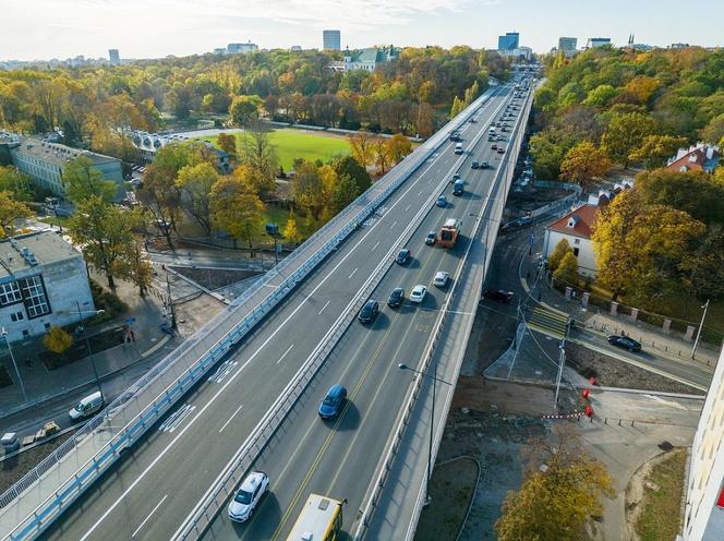 Południowy wiadukt Trasy Łazienkowskiej otwarty
