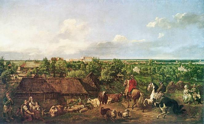 Canaletto, Widok Ujazdowa i Łazienek (1776)