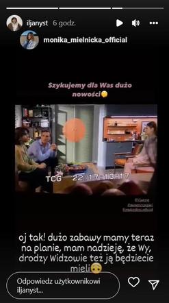 M jak miłość na planie. Olek (Maurycy Popiel), Aneta (Ilona Janyst), Lilka (Monika Mielnicka)