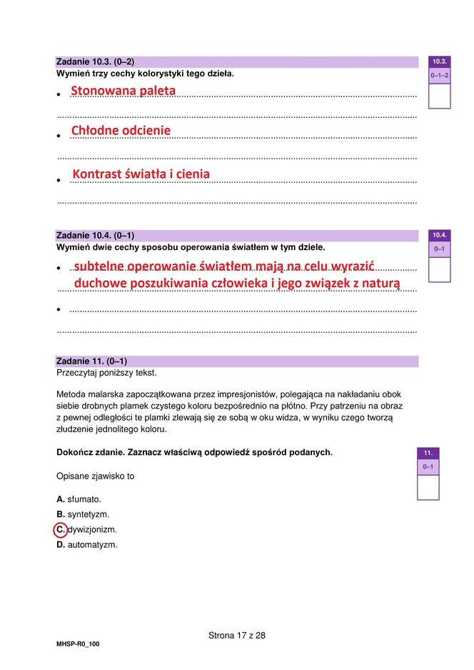 Matura 2025 historia sztuki - odpowiedzi do arkusza CKE 14.05.2025 - Formuła 2023