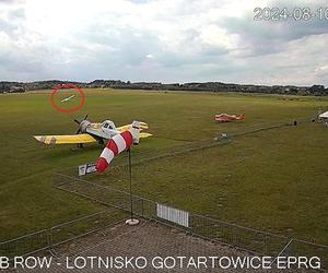 Groźna sytuacja na lotnisku w Gotartowicach. Pilot zahaczył o płytę lotniska