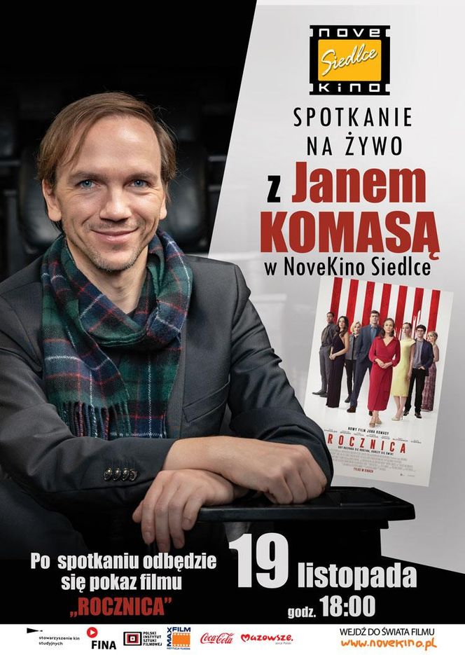Spotkanie z reżyserem Janem Komasą już 19 listopada w NoveKino Siedlce