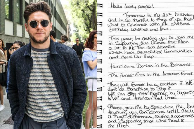 Niall Horan napisał list do fanów
