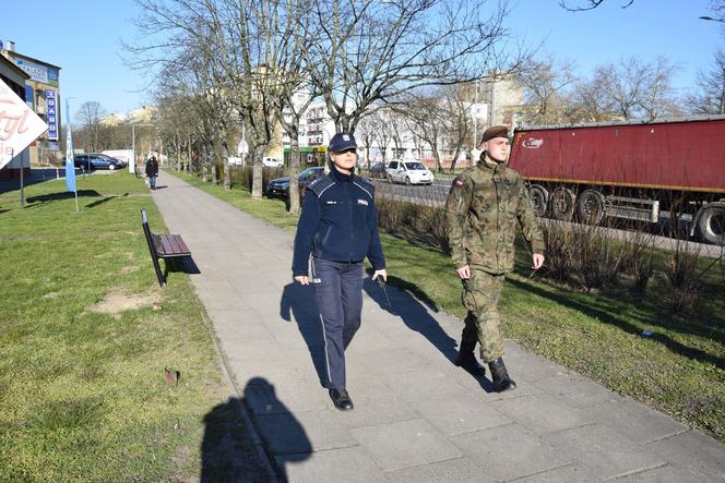 Patrol policji i wojska w Elblągu 1