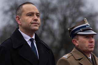 Karol Nawrocki pojawił się na przysiędze żołnierskiej kolegi z ringu