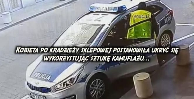 Ukradła i schowała się przed policją za drzewem