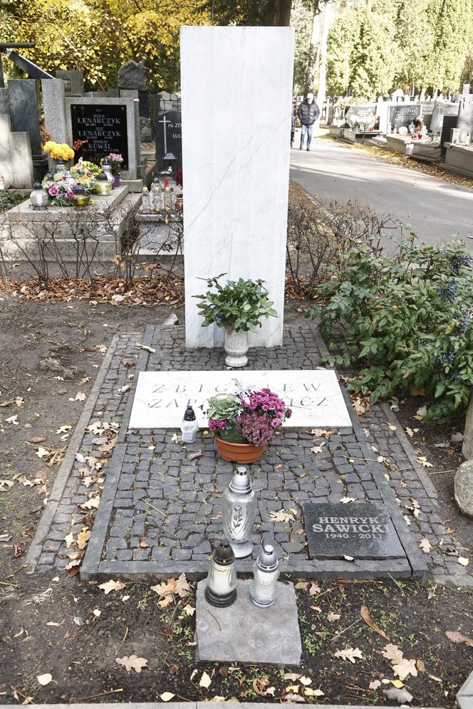 Tak wyglądają groby Zapasiewicza, Tyma, Kołaczkowskiej, Stoparczyk