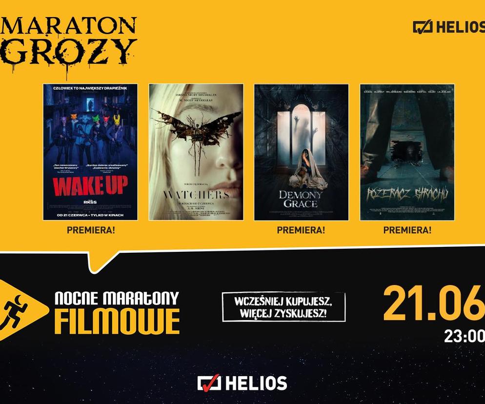 Siedlecki Helios zaprasza 21 czerwca na Maraton Grozy z czterema filmami!