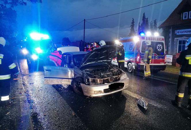 ​Bogdaniec: Bokiem zahaczył o drzewo. Trzy osoby w tym dwójka dzieci trafiły do szpitala